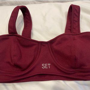 SetACTIVE sculptflex contour bra in maroon‎ bells (size small)